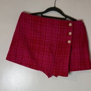 Forever 21 Pink Plaid Skort